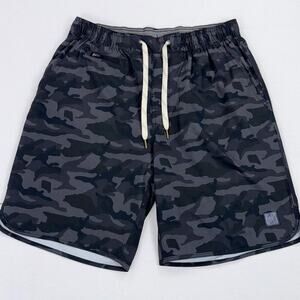 VTG 1946 Performance Men's Camo Board Short Large Black Gray Swim